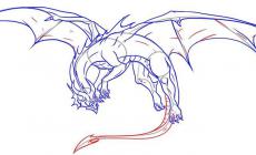 Как поэтапно нарисовать дракона